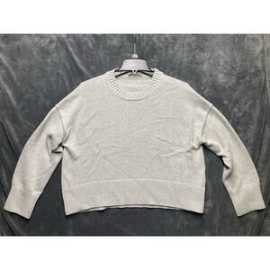 Everlane Soft Cotton Boxy Sweater Womens S Gray Minimalist Quiet Luxury Capsule